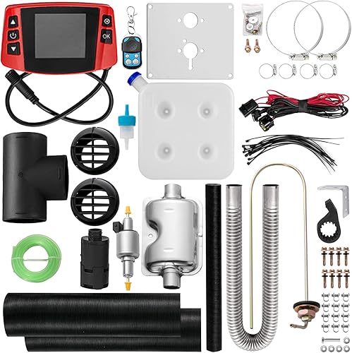 Miniatura 3 de Calentador diésel de 8KW, tanque de 15L, calentador de aire diesel de 12 V, silenciador, calentador de estacionamiento diésel con monitor de
