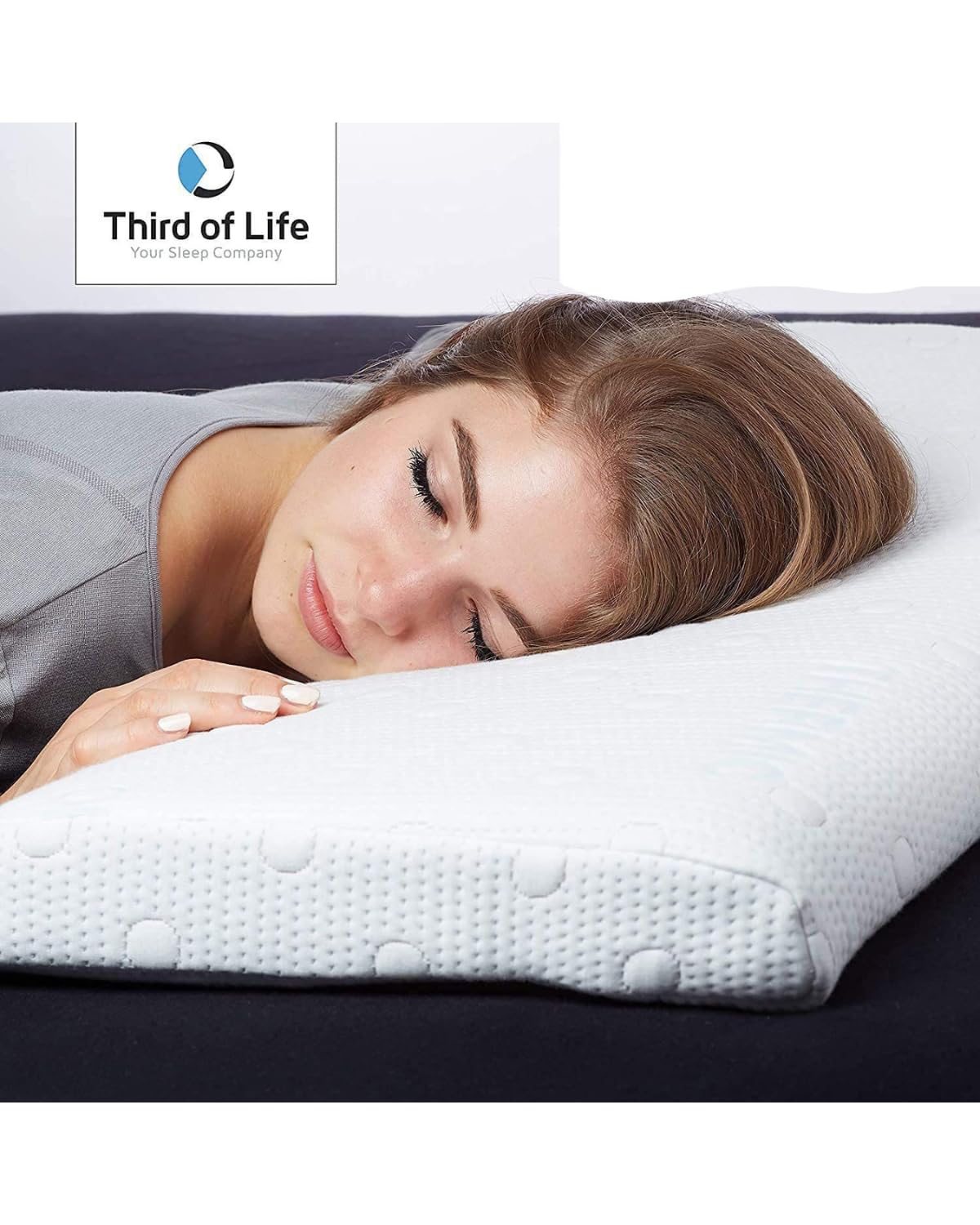 Cuscino memory basso per dormire a pancia in giù | Guanciale memory foam ortopedico traspirante, antiacaro, termoregolante. Cuscino cervicale ideale per federa 40x80 cm, cuscino altezza 6cm