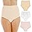 Wearever Women\'s Cotton Comfort Incontinence Panties for Bladder Control with Regular Absorbency - Reusable & Washable Leak Proof Underwear 150 ml (Pack of 3) (Pastel) (4X) (Fits Hip Sizes: 52-55)