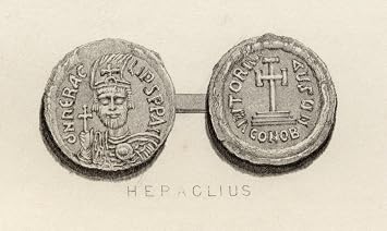 Coin From The Time Of Heraclius AD 575-641 Roman Emperor Poster Print 38 x 22