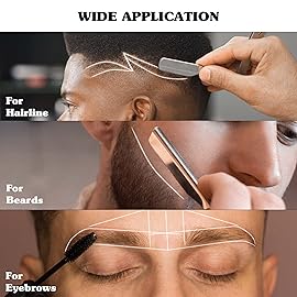 Red by Kiss 3PCS Barber Pencil with Built-in Sharpener Edge Hairline Razor Trace Pencils Beard Guide Beard and Hairline Outliner Pencils (White)