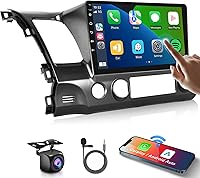 Vista 9 de [4G+64G] para Honda Civic 2006-2011 Estéreo de coche Android con CarPlay inalámbrico Android Auto, pantalla táctil IPS Android 13 de 10.1 pulgadas