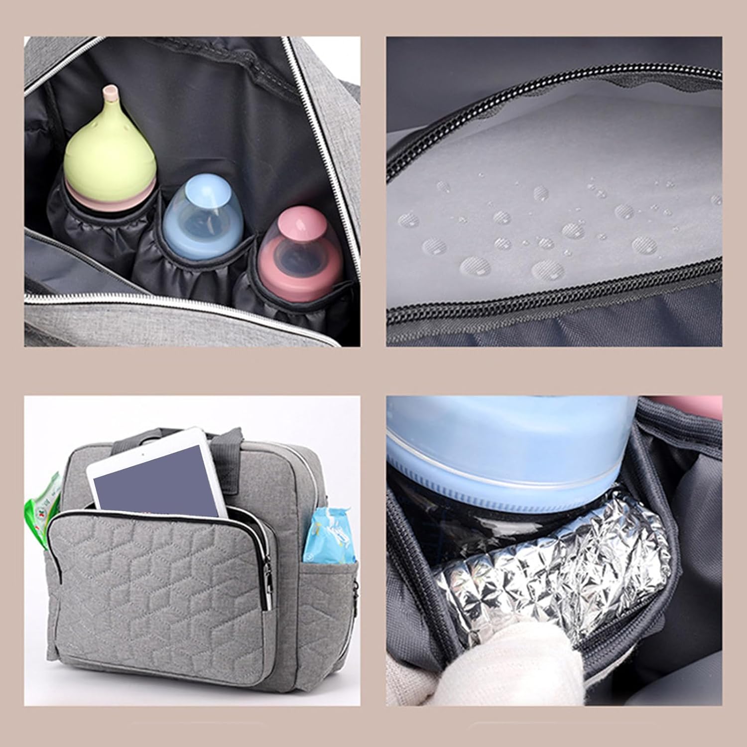 Large Diaper Bag with Shoulder Straps Stylish Hospital Diaper Holder Fashionable Diaper Bag for Newborns & Moms