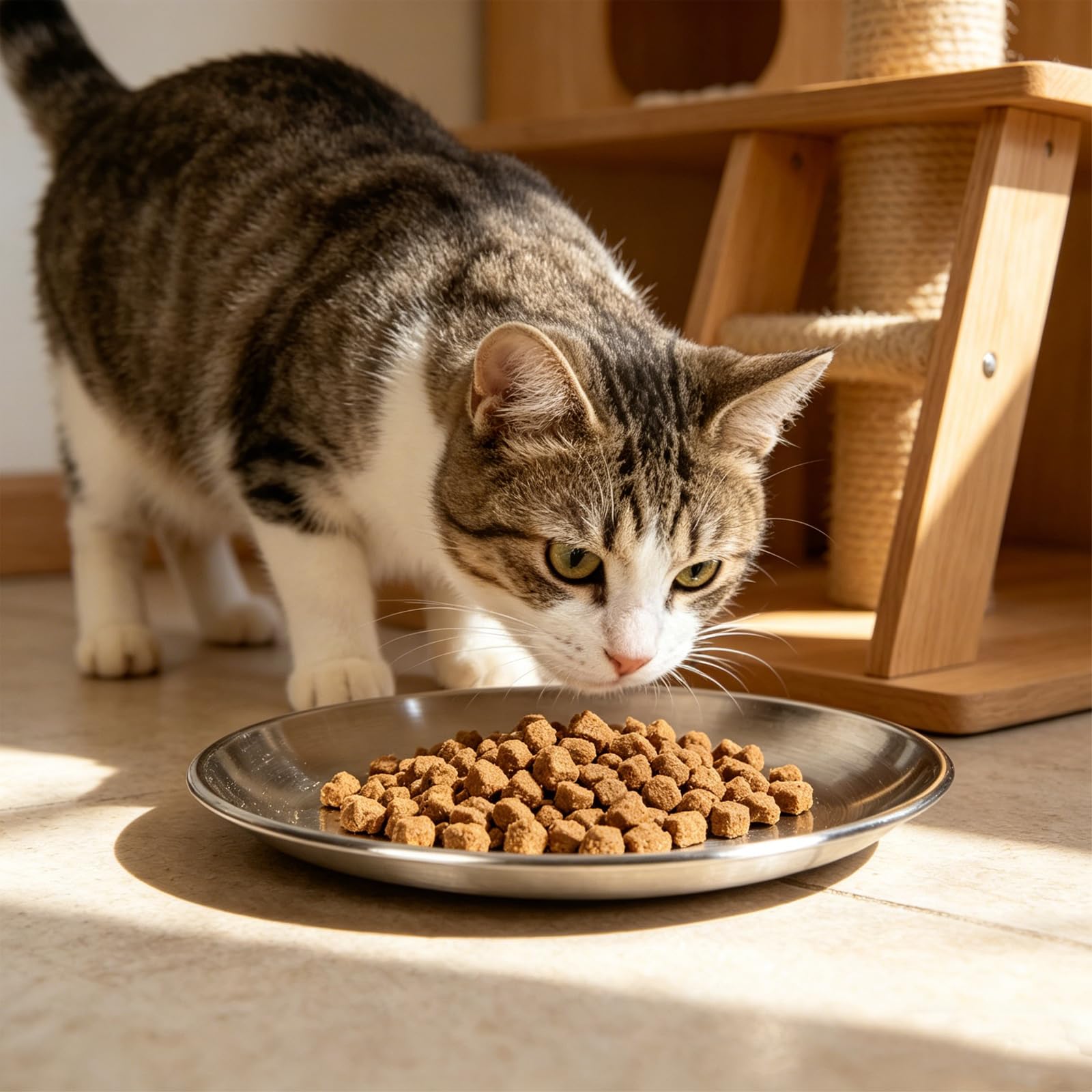 12 Ciotole Per Cibo Per Animali Domestici In Acciaio Inossidabile Per Mangiare Comodo Ciotole Piatte Per Gatti Uso Interno Esterno Ciotola Per Cibo Per Gatti Rotonda Piatta In Acciaio