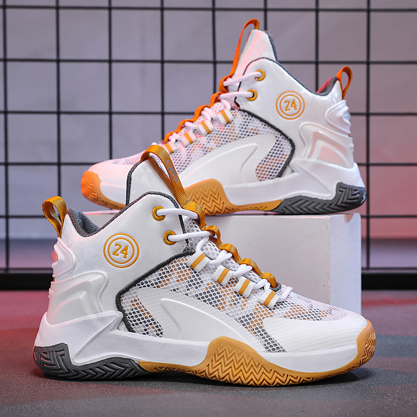 Basketballschuhe Kinder für Jungen Mädchen Sportschuhe Leicht Atmungsaktive Turnschuhe High Top Sneaker