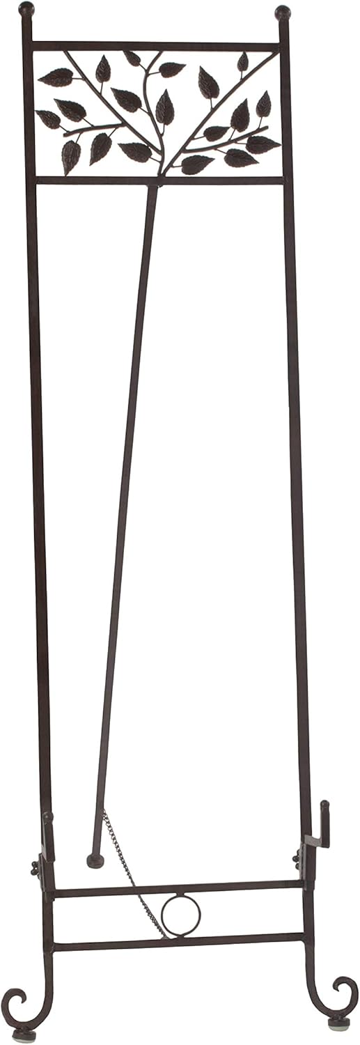 54inch Brown Metal Floor Easel Tall Free Standing Art Display Picture Painting