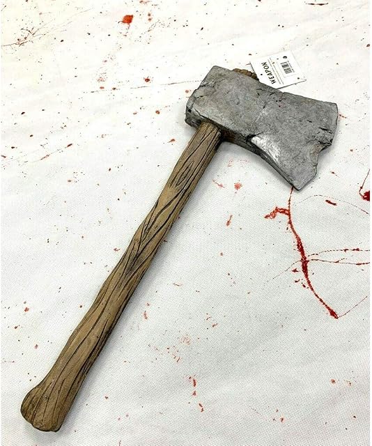 Super Realistic Hard Foam Wooden Axe Halloween Weapons PU Foam Fancy Dress Movie TV Props