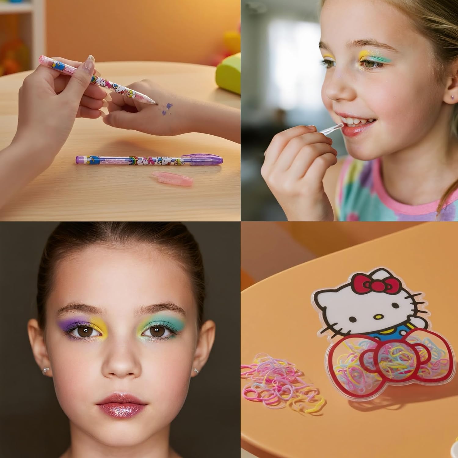 Hello Kitty Cosmetic Set for Girls Kids Includes Nail Lip Eye Cheek Makeup, Safe Non-Toxic Beauty Playset by Townley Girl - Image 7