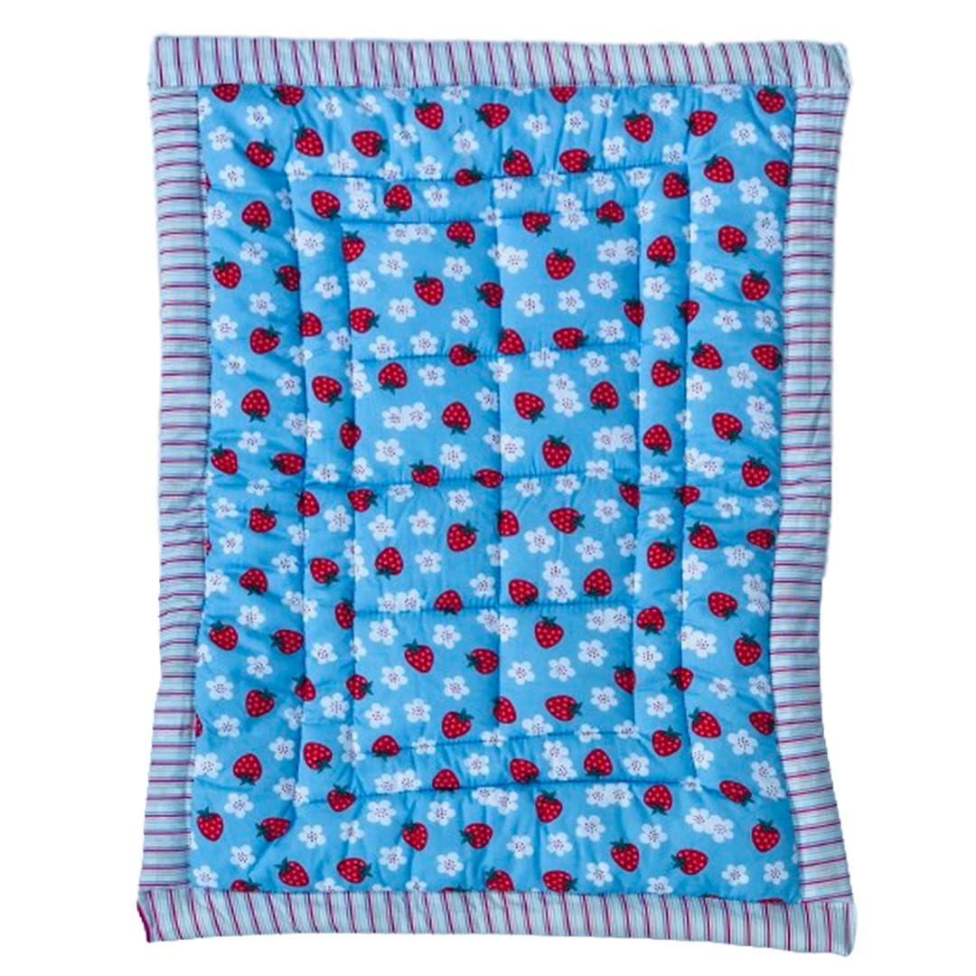 RURIBOSY| Bedding Mattress for Cotton,Baby Sleeping Bed Set Godari Baby Cradle Bed |Sleeping Mat |Multi Purpose Cushioned Bed | Made with Pure Cotton | Age(0-1YR) (Sky-Blue)