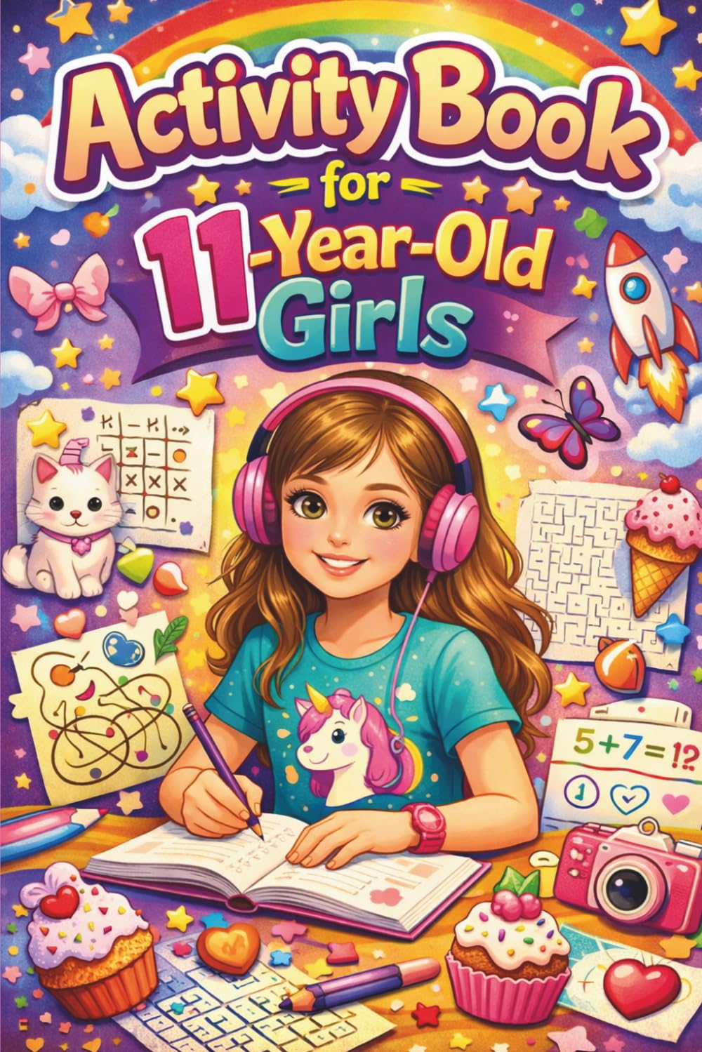 Activity Book for 11-Year-Old Girls: Drawing, Puzzles, and Creative Challenges – A Fun and Inspiring Gift for Girls Age 11