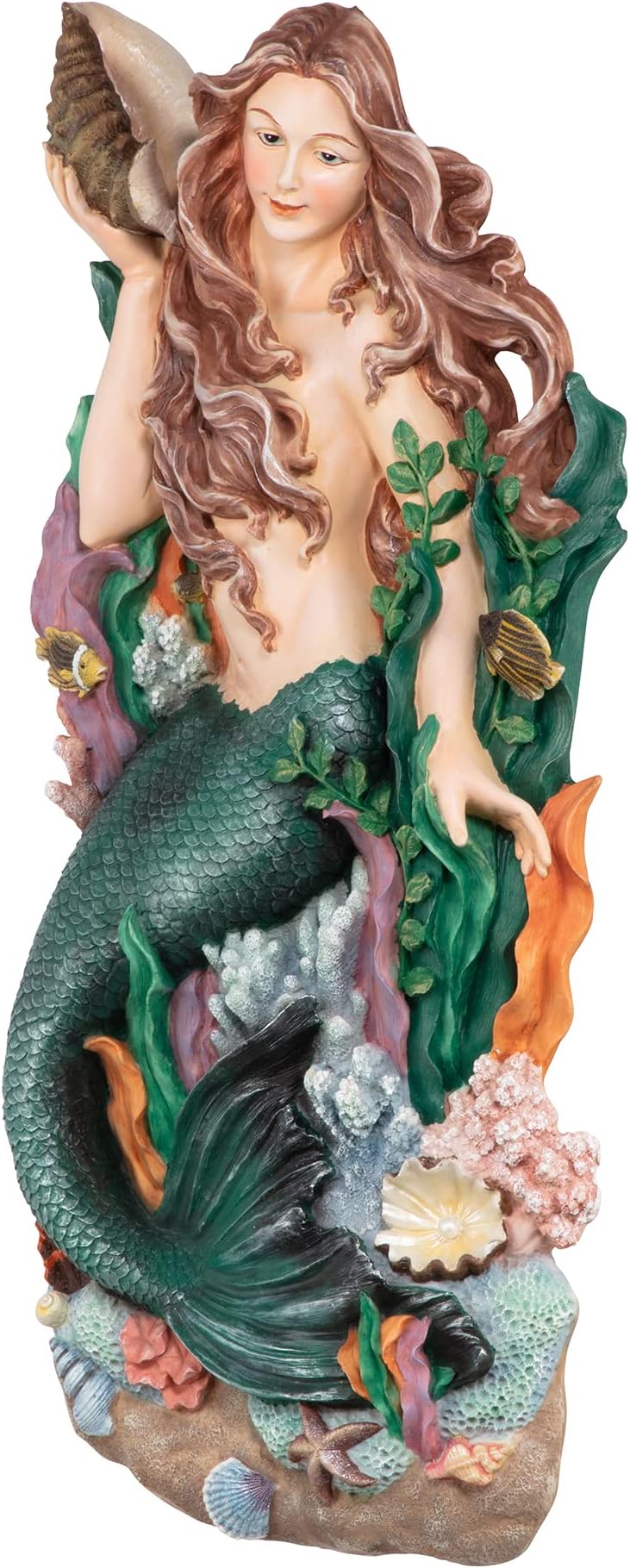 Design Toscano Melody's Cove Mermaid Coastal Decor Wall Sculpture, 74 cm, Polyresin, Full Color