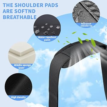 63 Padded Adjustable Shoulder Strap Compatible with Veto Pro Pac, Durable Bag Strap with Heavy-Duty Alloy Hooks for Tool Bags, Duffel Bags, Travel Gear, and Work Equipment
