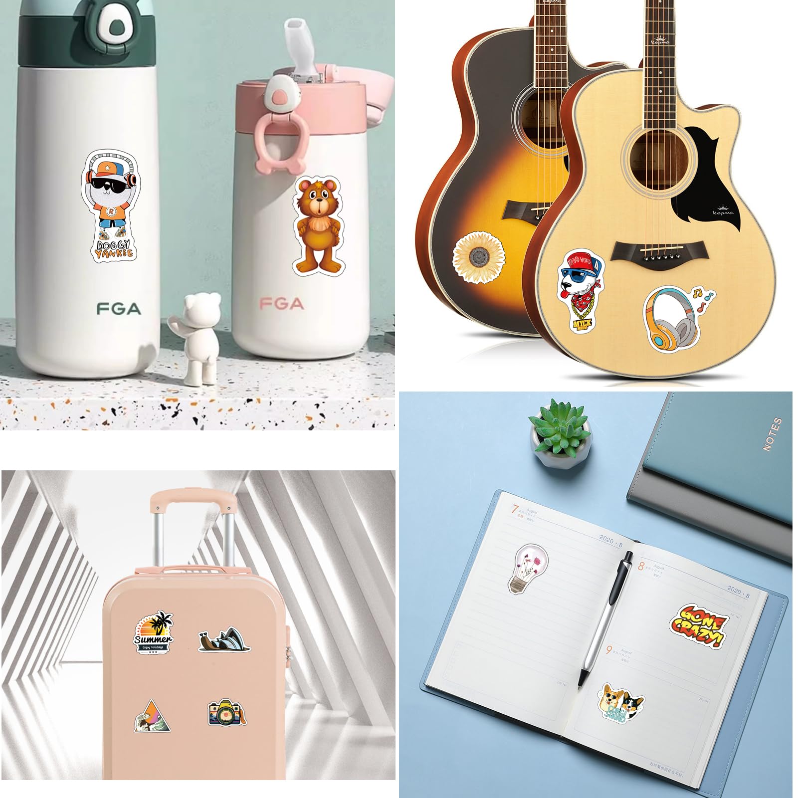 Adesivi murali note musicali, decorazioni adesive originali da parete