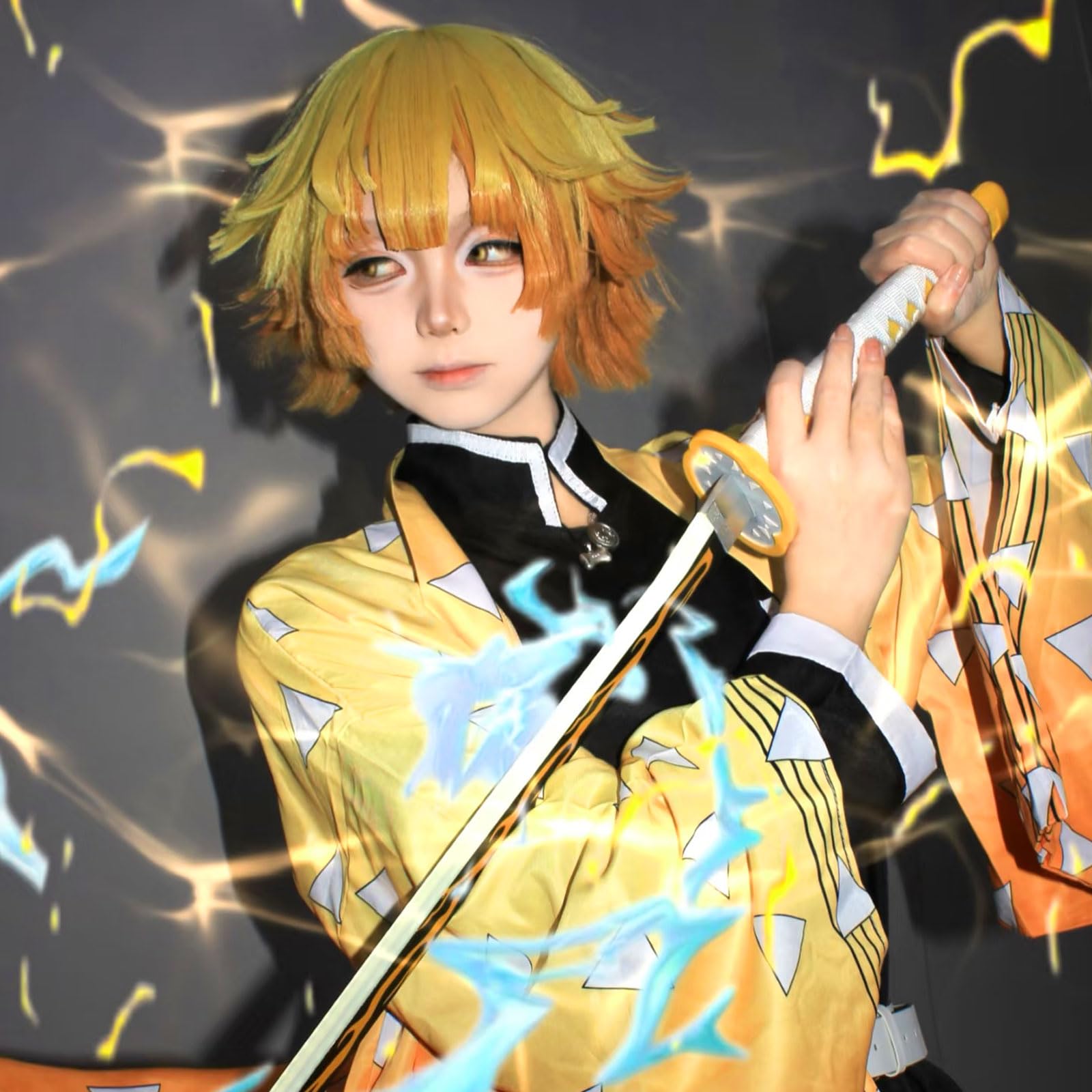 Bocguy Disfraz de Anime, Giyuu/Shinobu/Mitsuri/Muichirou/Tanjiro/Nezuko/Zenitsu Cosplay, Uniforme de Kimono de Personaje de Anime para Carnaval, Halloween, Fiesta de Cosplay, Convenciones de Anime