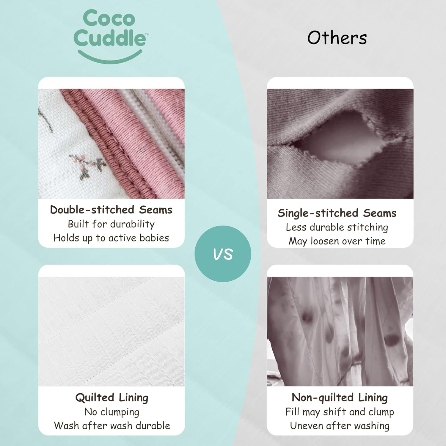 Unisex Baby Sleep Sack 1.0 TOG, Lightweight Wearable Blanket, Soft Rayon Made from Bamboo Muslin Sleep Bag