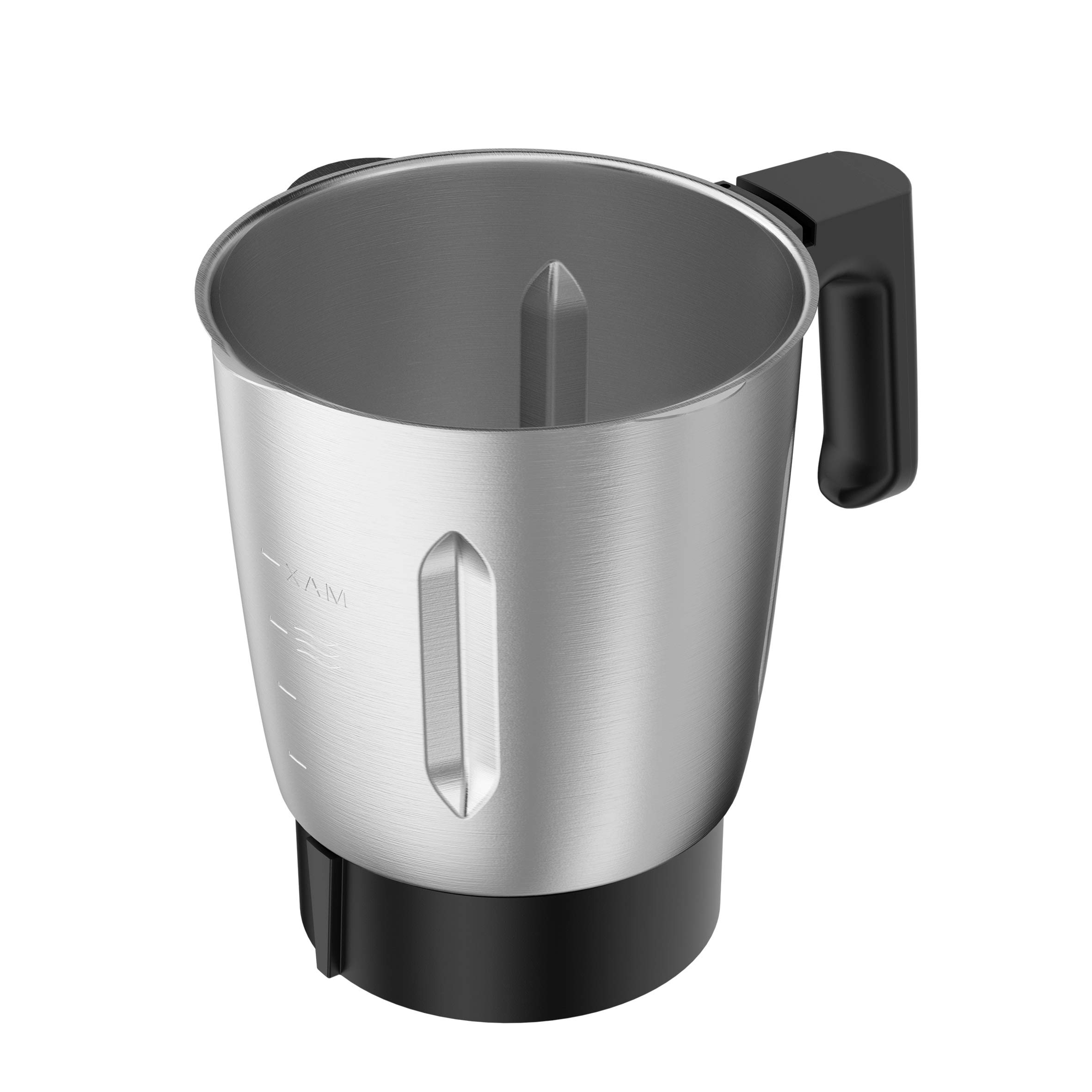 Moulinex Clickchef Robot Cuiseur multifonction compact, 3,6 L, 1400 W, 5 programmes, 32 fonctions, Balance cuisine intégrée, Cuiseur vapeur, Batteur Mélangeur HF456810 [Écran de contrôle en anglais]