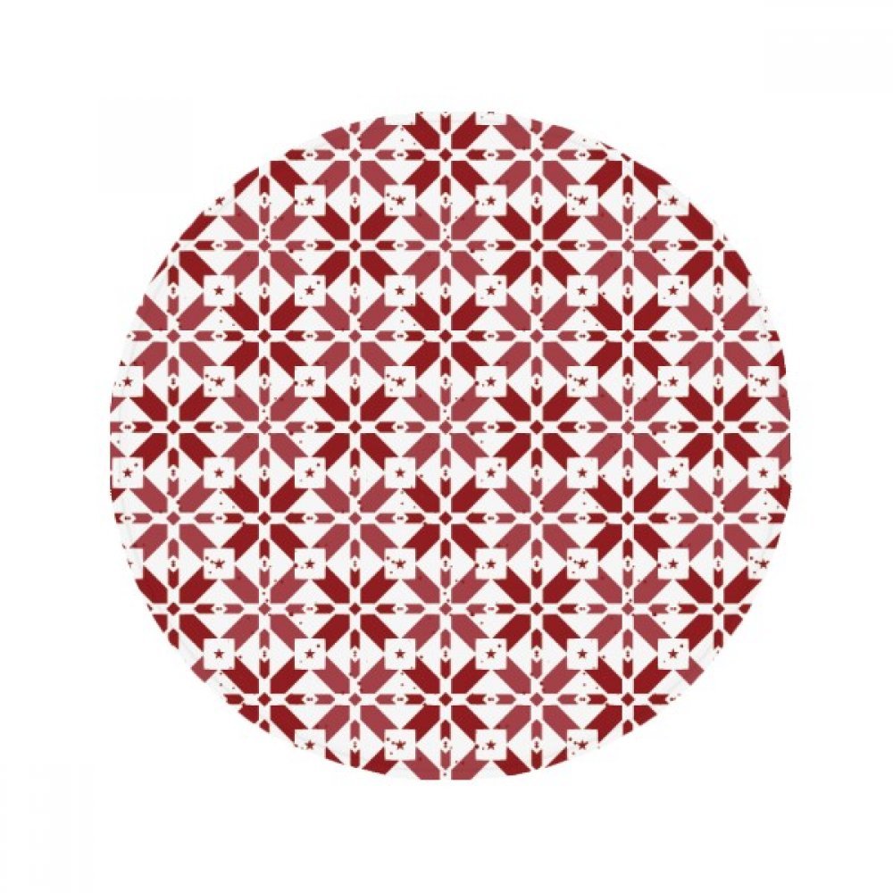 Tapis de noël rouge et blanc de 80cm de diamètre pour salle de bain