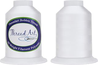 Bobbin Thread - 60wt White - Two Huge Spools of 5000 Meters - Twin Pack- Machine Embroidery