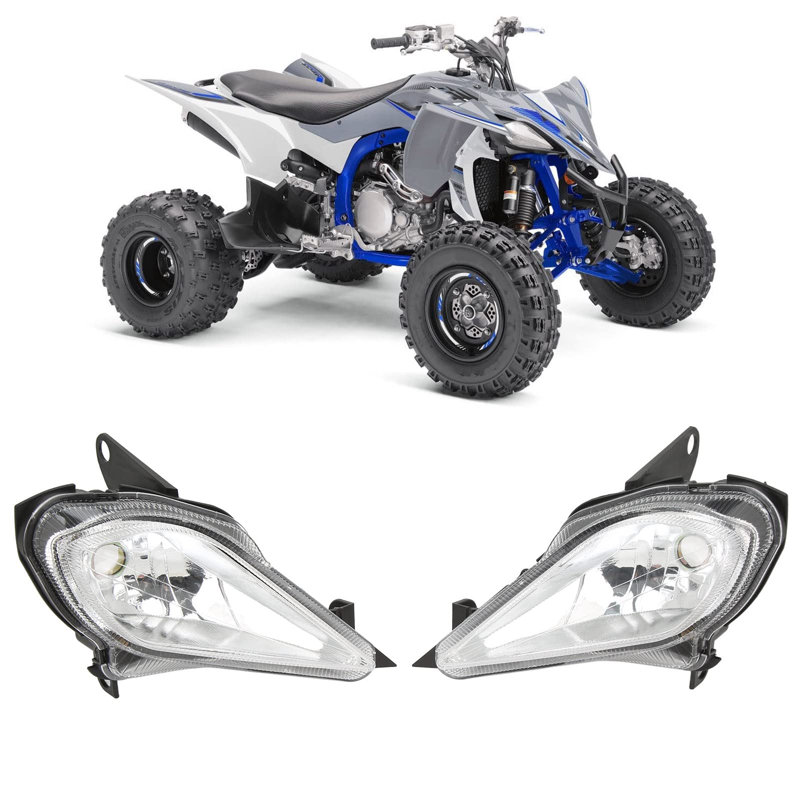 Dla montaż Reflektorów ABS PC ATV Obudowa Reflektora 2 szt. Lewy Prawy Wodoodporny Bez żarówki Dla 250 350 700 Wolverine 350 450 YFZ450 Zawodników