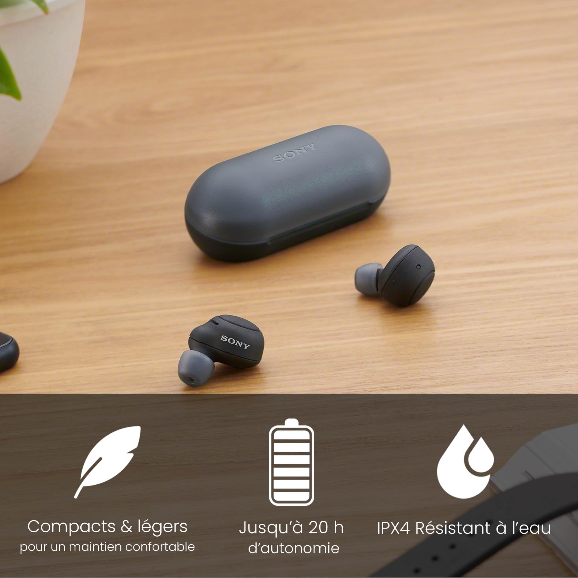 Sony WF-C500 - Ecouteurs bluetooth sans fil (étanchéité IPX4 Jusqu'à 20h d'autonomie) - Noir