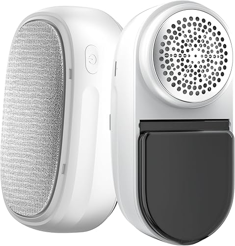 Afeitadora de tela, removedor de pelusa con cepillo, cuchillas de 6 hojas, afeitadora portátil para suéter recargable, funciona con batería de 2600