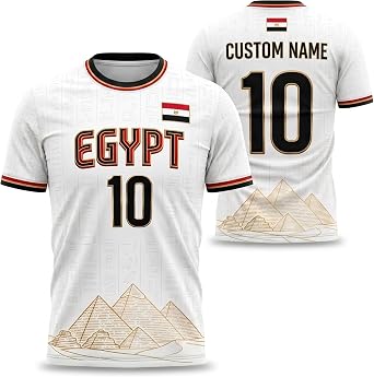 Custom Egypt Soccer Jersey - Personalized Name Number Egyptian Flag Football Shirt - Game Day Supporter Fans Gift