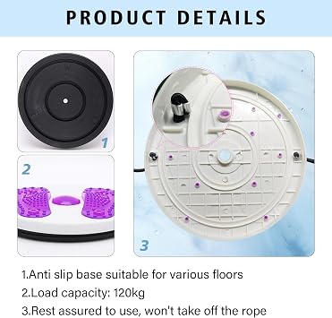Ab Twist Waist Disc Board, 1PC Raised Adjustable Waist Trainer Twist Disc Arms and 1PC Leather Grave Multifunctional Home Fitness Foot Massager