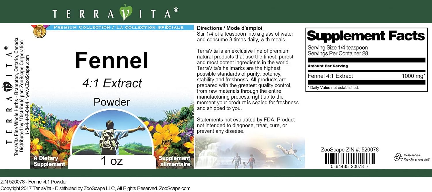 Fennel 4:1 Powder (1 oz, ZIN: 520078) - 2 Pack