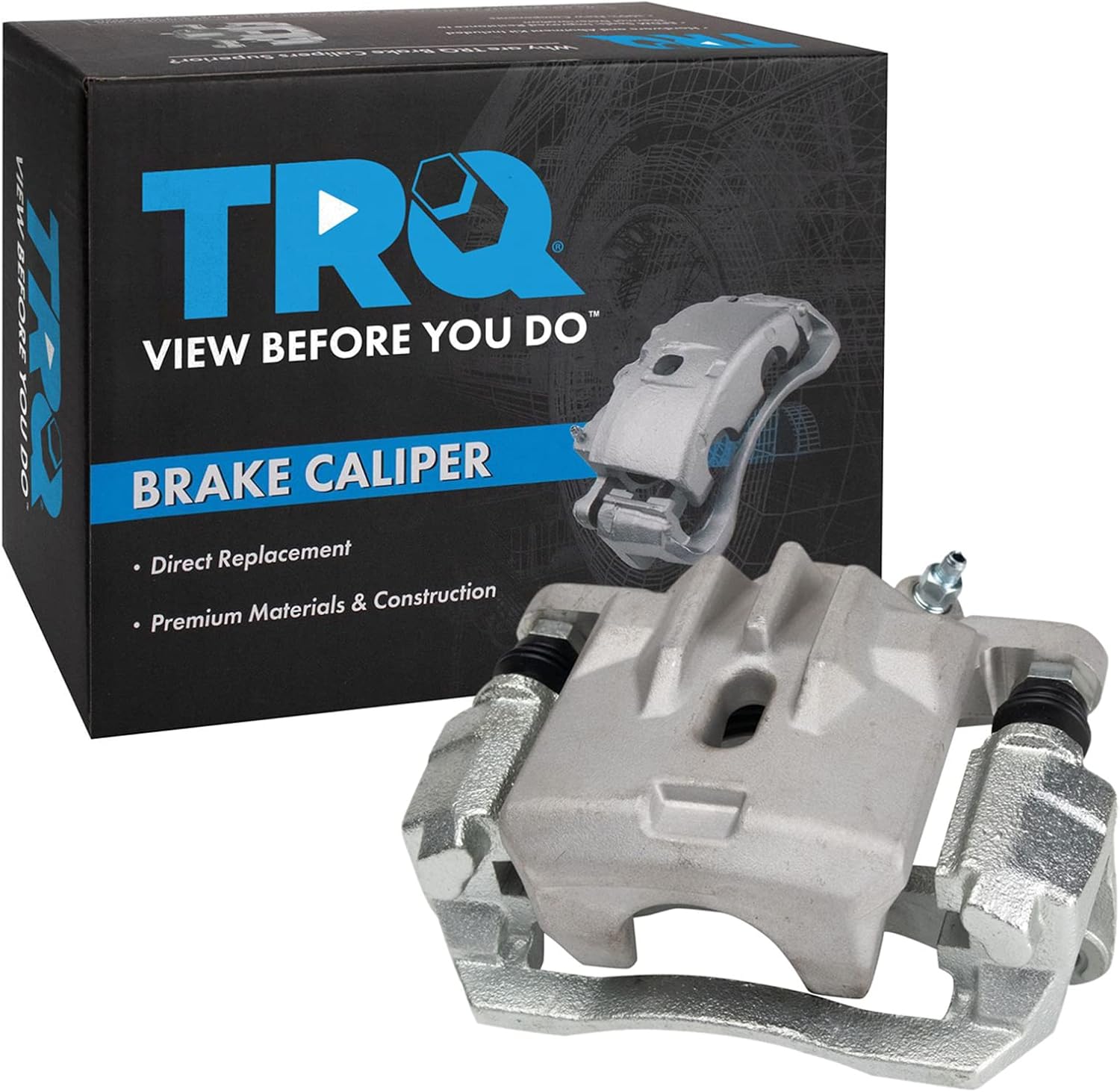 TRQ Rear Right Brake Caliper w/Bracket Passenger Side Compatible with 2006-2009 Subaru Legacy Outback