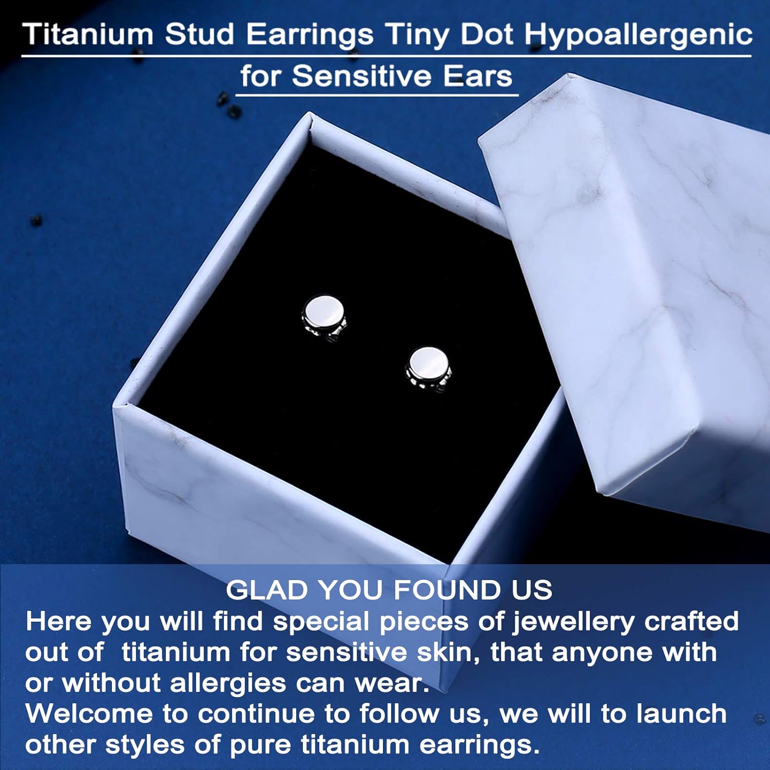 VGACETI Titanium Earrings Tiny Dot/Heart/Triangle Stud Earrings, Hypoallergenic for Sensitive Ears Women Men, Premium High Polished (Shiny Grey) - Image 7