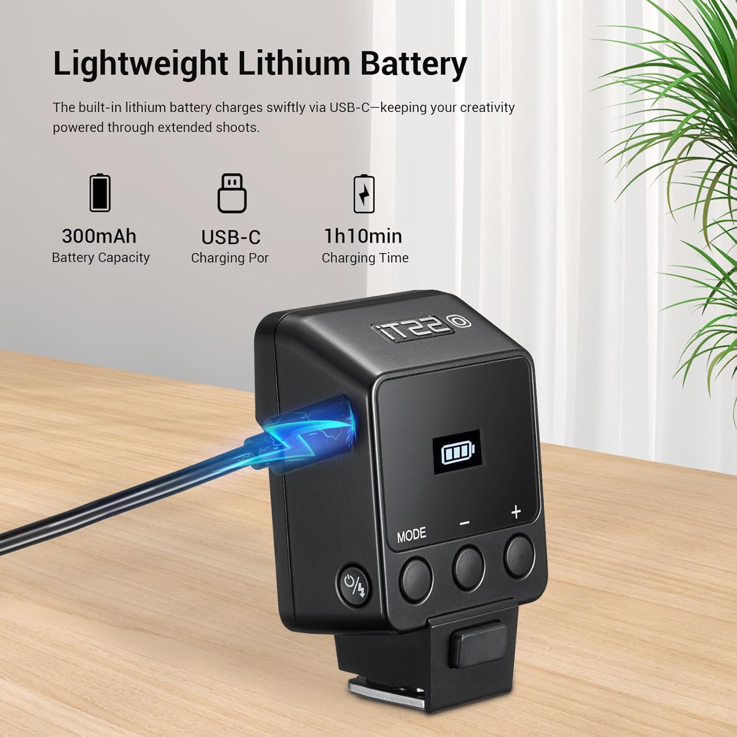 Godox iT22-O TTL Hot Shoe Flash for Olympus Cameras, 2.4G Wireless On-Camera Speedlite with LCD Screen, Compatible with Godox X System, 1.5s Quick Recycling