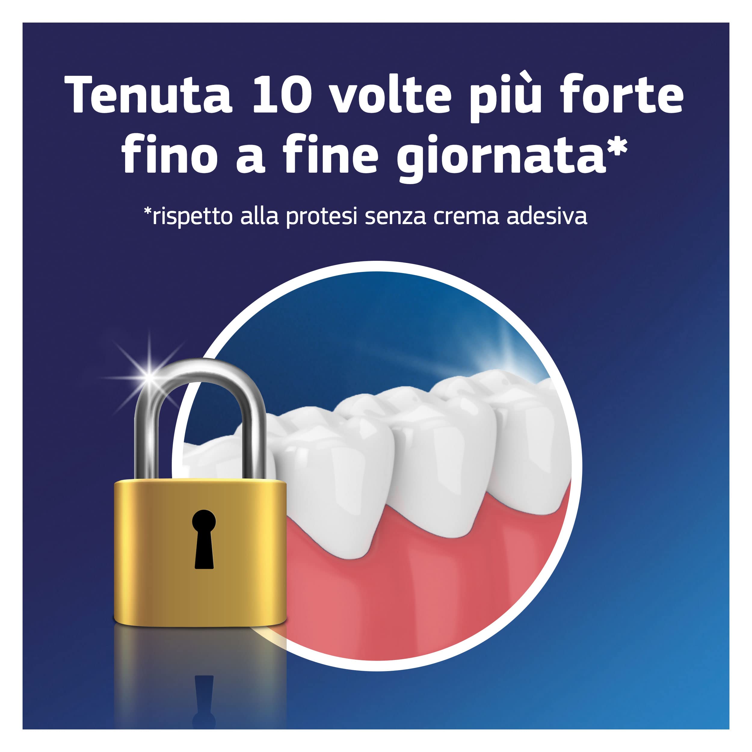 Kukident Plus Crema Adesiva Doppia Azione, Crema Adesiva per Protesi Dentali Totali e Parziali, 3 Confezioni da 35g, Sapore Menta Leggera, Lunga Durata