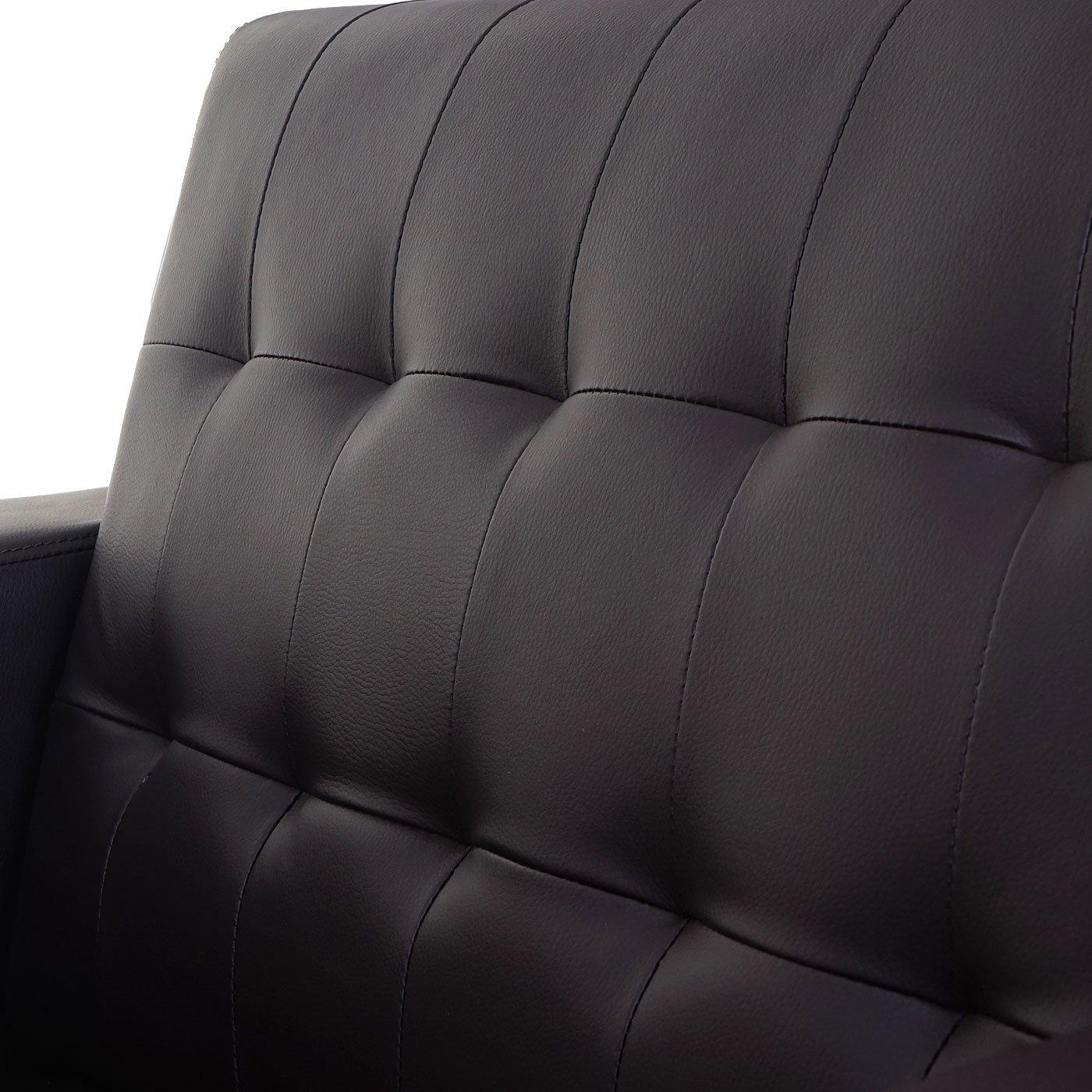 Mendler 3-1-1 Sofagarnitur Kunda-AM, Couch Loungesofa Kunstleder, Metall-Füße - Coffee