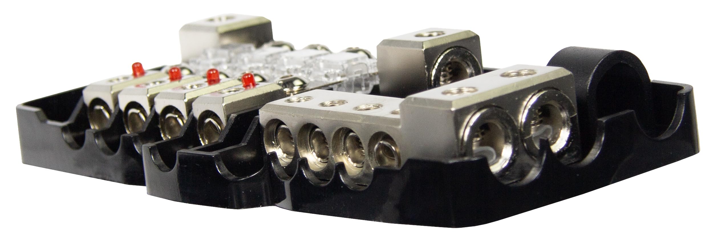 ESX DFD2/4G - 4-Fach MINI-ANL Sicherungshalter mit integriertem Masseverteiler bis 50qmm Powerkabel