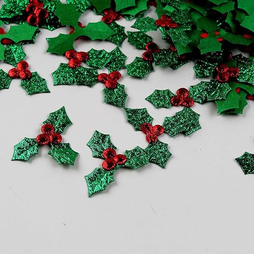 Miniatura 8 de FOMIYES Apliques de pelo 200 piezas de corona verde decoraciones de boda artificiales para Navidad, accesorios de bricolaje, disfraz de Navidad