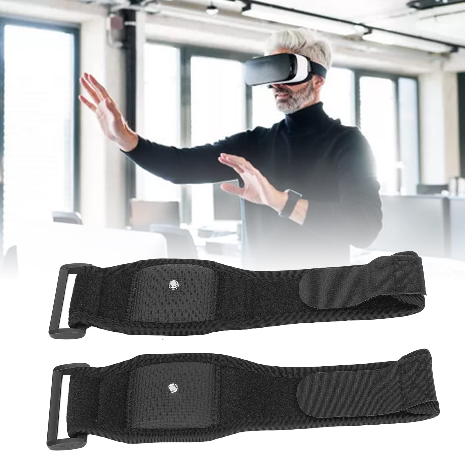 Ceintures VR Tracker, 1 Paire 31cm / 12.2in Multifonctionnel Confortable VR Tracking Head Strap, Ceinture VR Réglable pour Appareil de Suivi, Respirant et Pas Bouché
