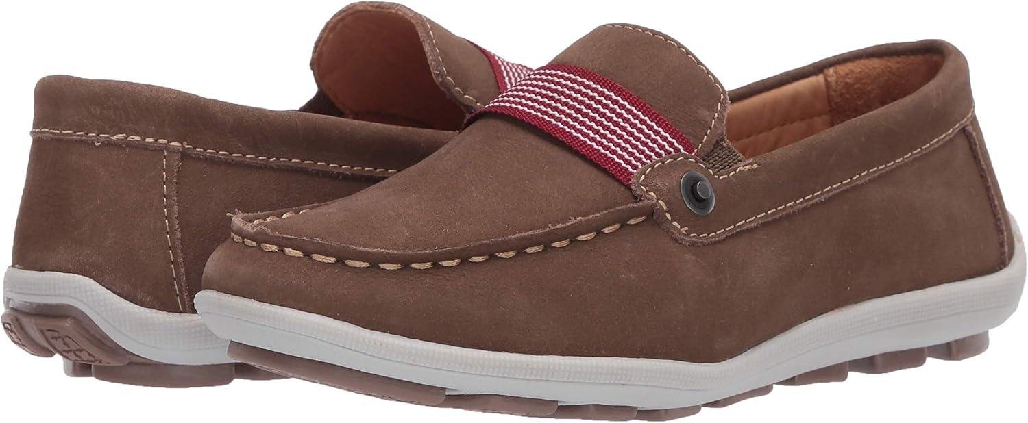 Driver Club USA Unisex-Child Boys/Girls Leather Luxury Fashion Driving Loafer with Grow Grain Detail