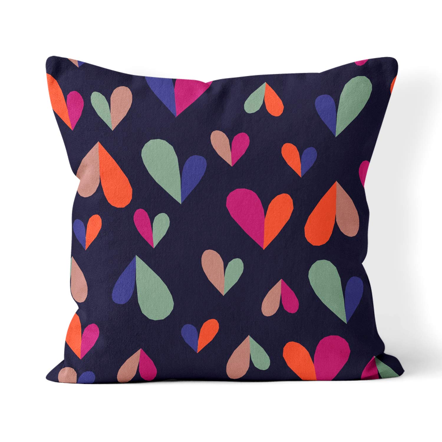Buy giftup Hearts Print Cushion Cover 16 X 16 with Filler for Home