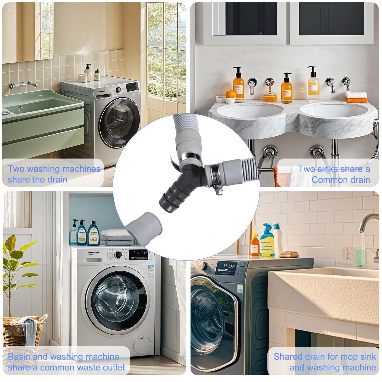 Washing Machine Hose Drain Hose Connectors Washer Hose Adapter Kit For ...