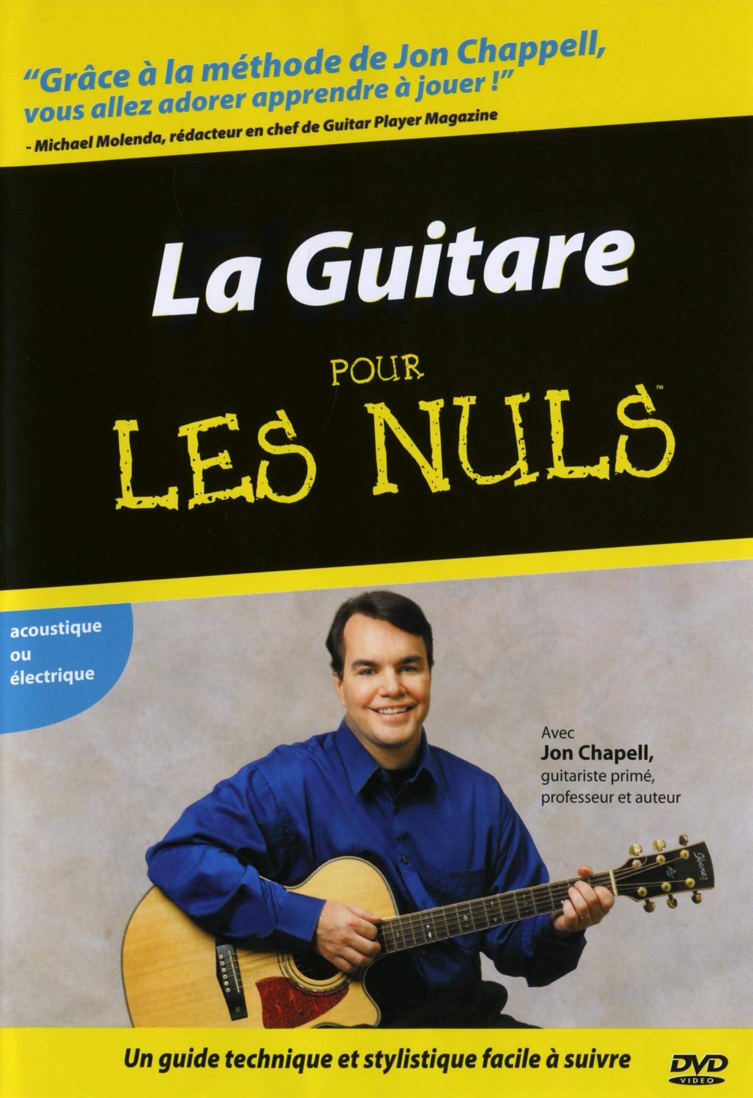 Guitarra con explicaciones visuales claras en el DVD interactivo editado en Francia