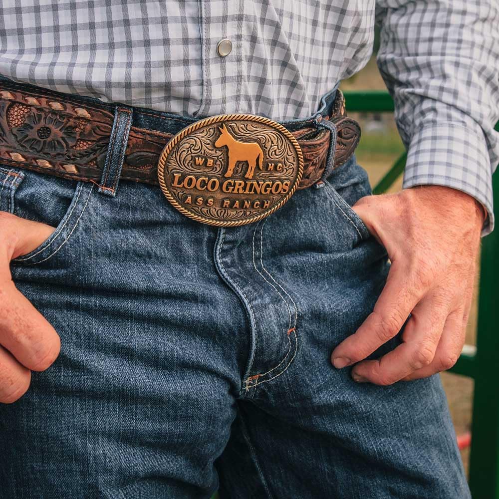 Montana Silversmiths Officially Licensed Whiskey Bent Western Belt Buckle