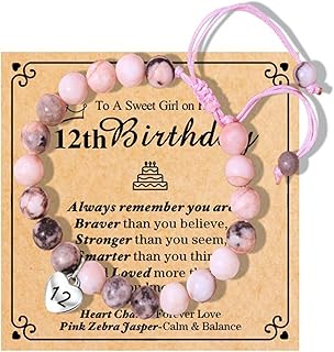 Chuchoter To My Daughter/손녀/조카딸 팔찌, 여아용 스위트 하트 천연석 비즈 팔찌, 생일 크리스마스 발렌타인 졸업 선물 여아용