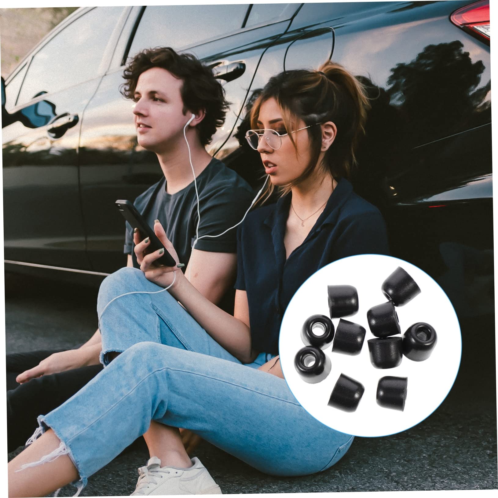 UKCOCO 50pièces Embouts De Remplacement Mousse pour Écouteurs Intra-Auriculaires Accessoires Anti-dérapants Conception Ergonomique du Bruit Confort Optimal