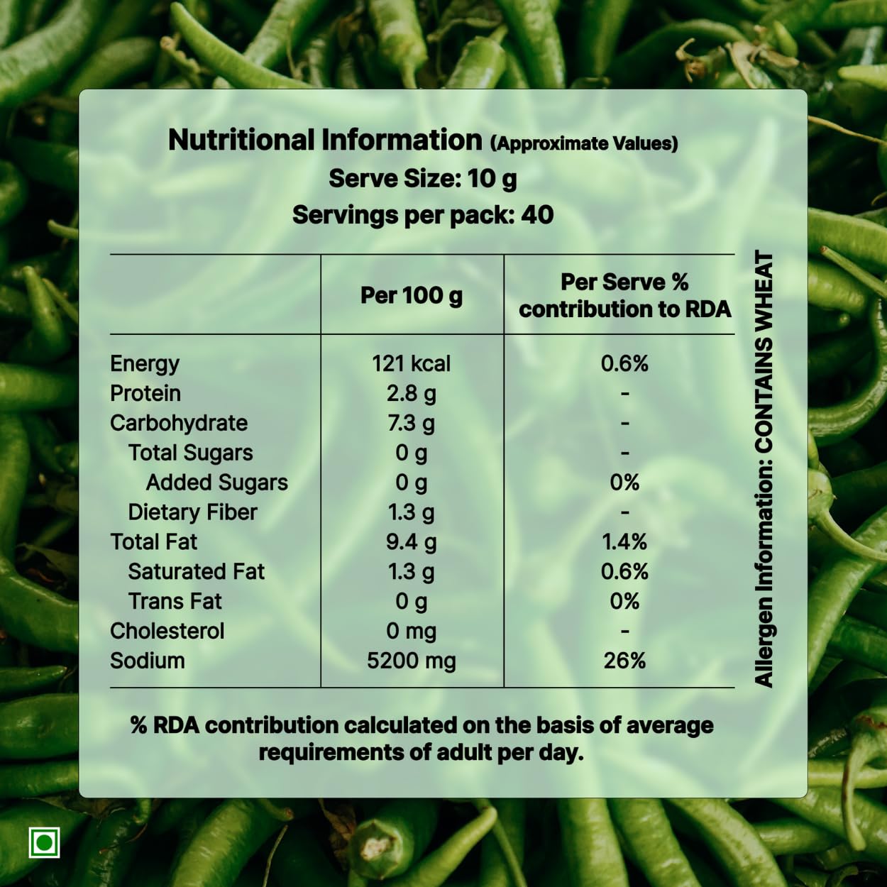 Dabur Hommade Green Chilli Pickle , 400 Gm 4