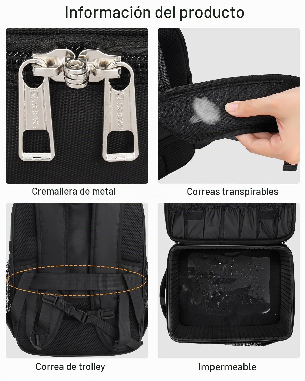 Relavel Mochila de maquillaje extra grande, bolsa de maquillaje profesional de viaje, bolsa de maquillaje para mujeres, organizador de almacenamiento para artistas de maquillaje, 3 capas, gran