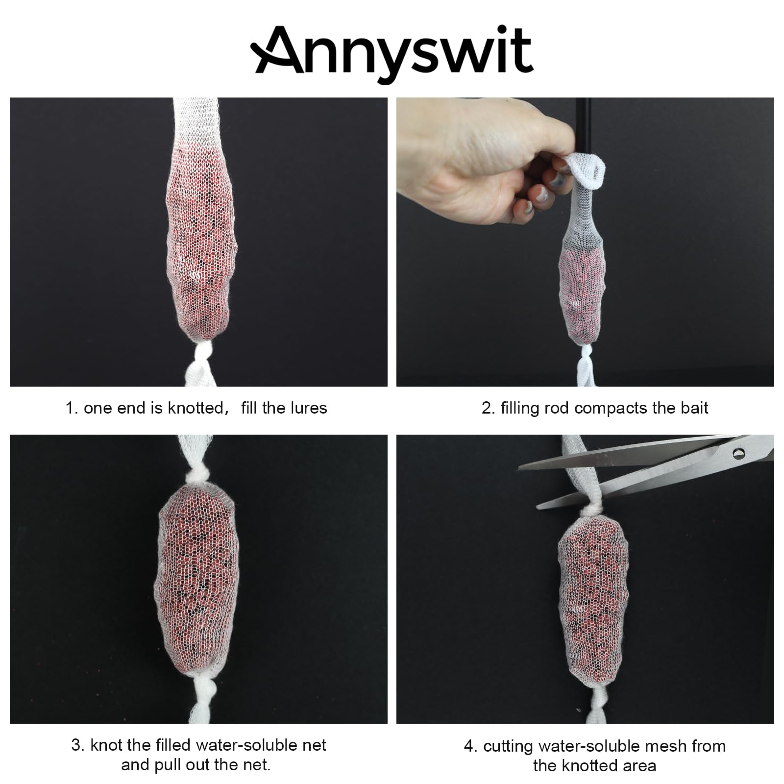 Rete PVA Per Pesca Alla Carpa - 3 Pezzi Da 5m Con Forbici, Sacchetti Idrosolubili - Foto 4