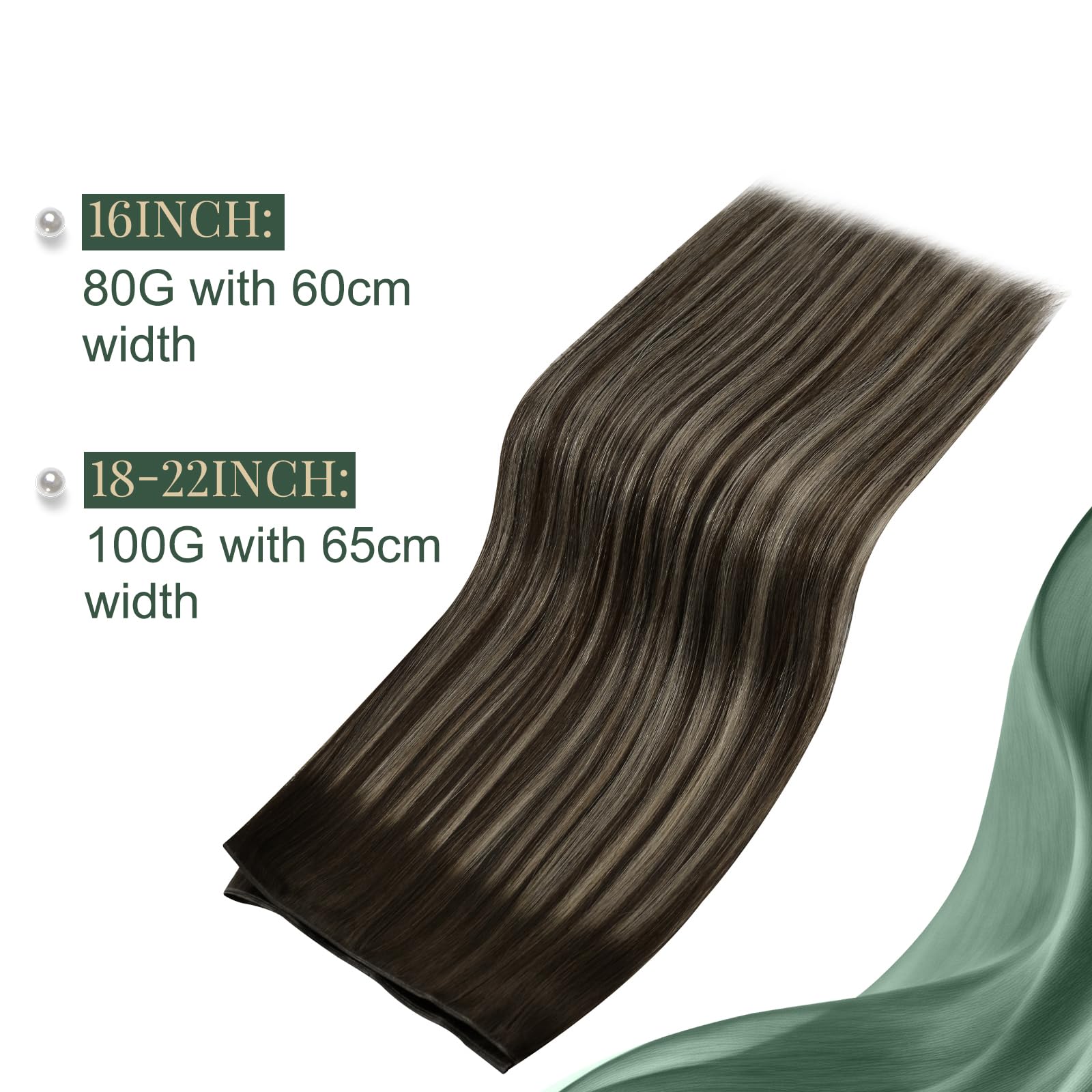 Ugeat Butterfly - Extension a tessitura in capelli veri, 45 cm, 100 g, #4