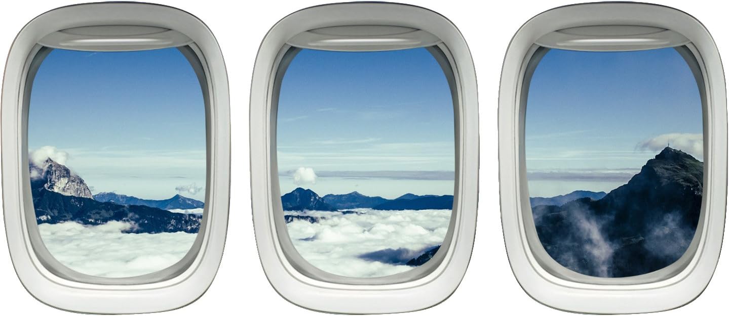 Airplane Window Clings Aviation Decals Stickers Aerial Wall Art VWAQ-PPW15