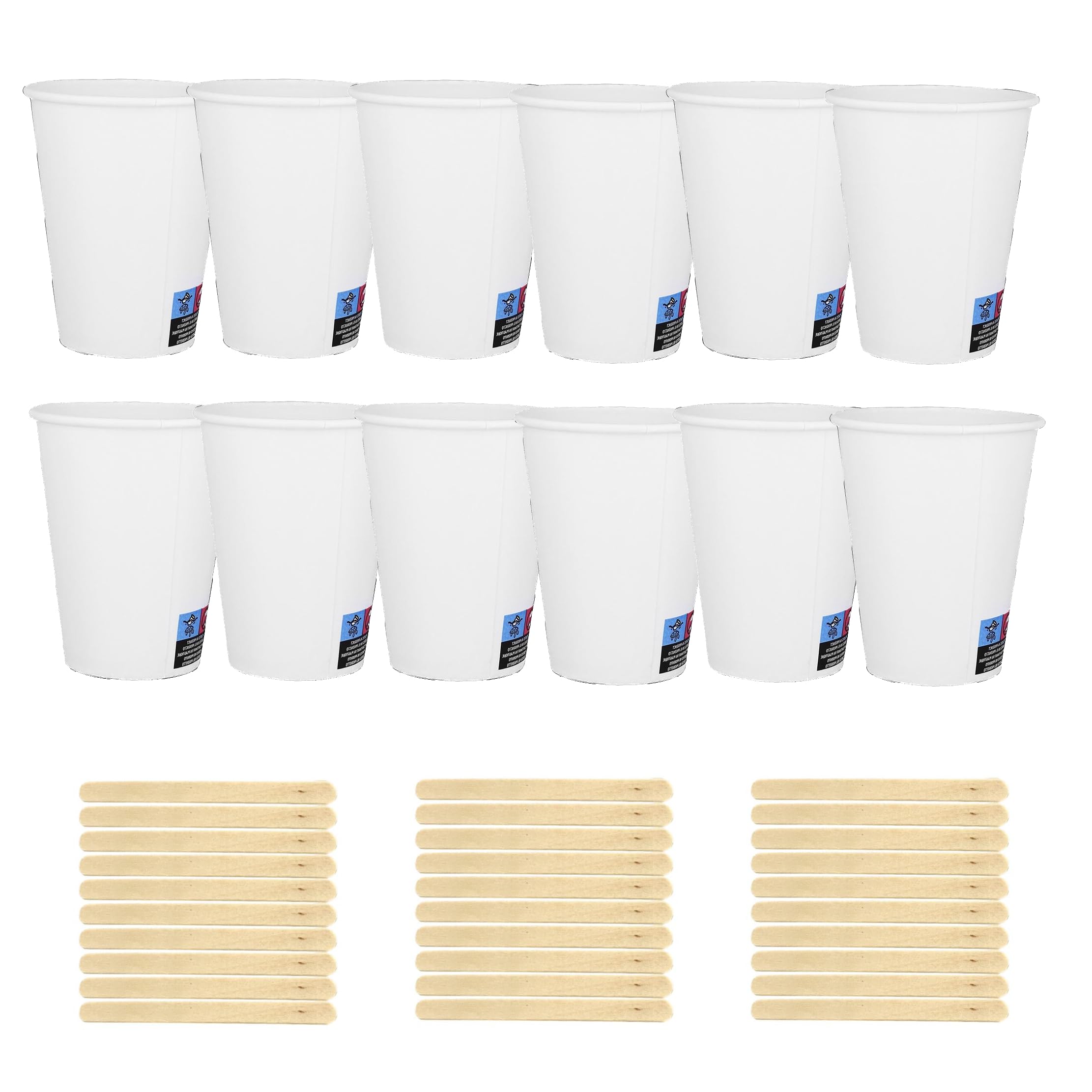 Bornova - Vasos de papel biodegradables ecológicos desechables para agua caliente fría (1000) (1000 unidades, 1000 unidades)