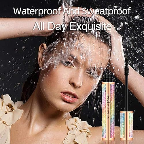 Miniatura 3 de Máscara de pestañas 4D de fibra de seda 4D, impermeable, gruesa, de larga duración, a prueba de manchas, fibra 4D natural, pestañas rizadas,